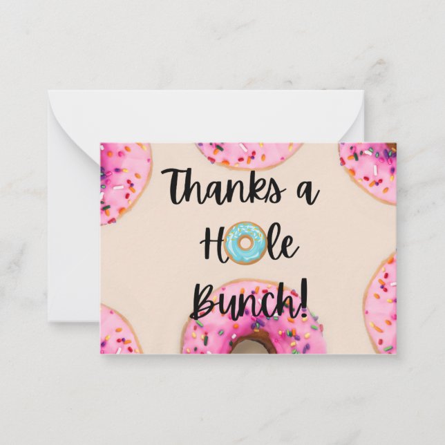 Doughnut themed Thank you cards (Front)