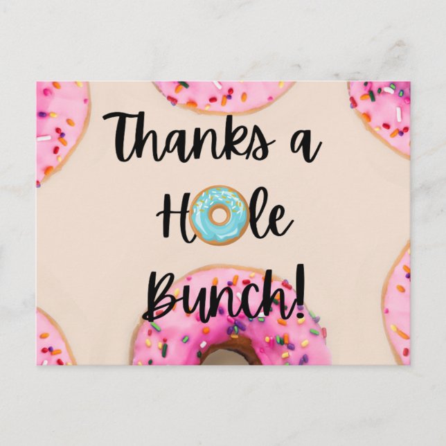 Doughnut themed Thank you cards (Front)