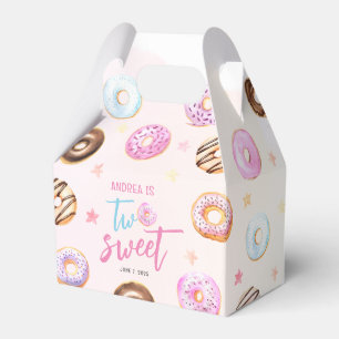 Doughnut Two Sweet Girl 2nd Birthday Favour Box