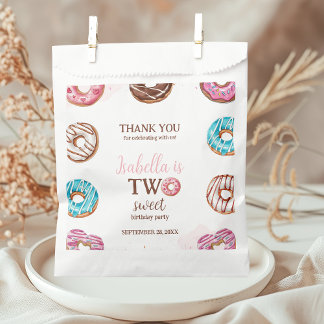 Doughnut Two Sweet Girl Sprinkles Favour Bags
