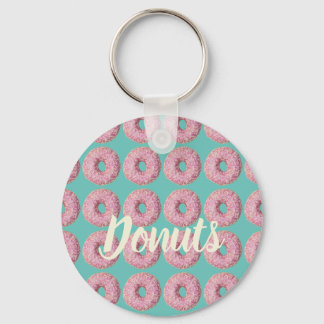 Doughnut Vegan Pattern for Vegetarian Sweet Tooth Key Ring
