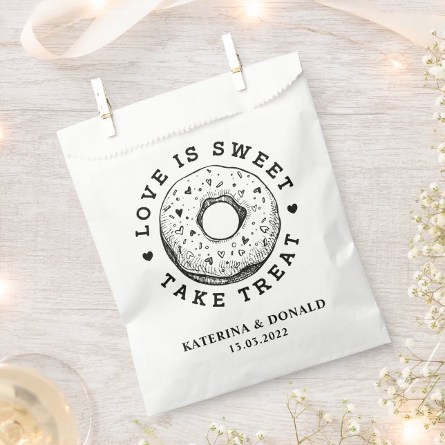 Doughnut Wedding Favour Bag (Clipped)
