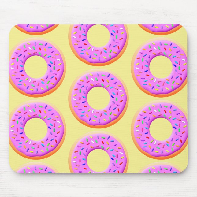 Doughnut With Sprinkles Drawing Pattern Mouse Pad (Front)