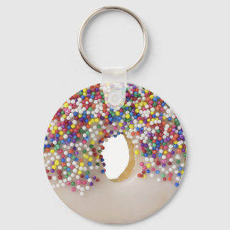 doughnut with sprinkles key ring