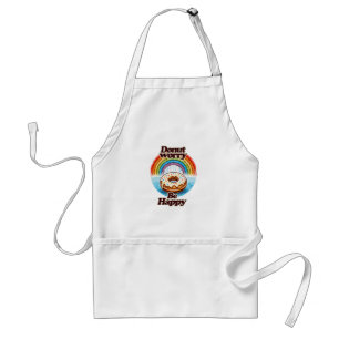 Doughnut Worry Be Happy Doughnut Lovers Funny Standard Apron
