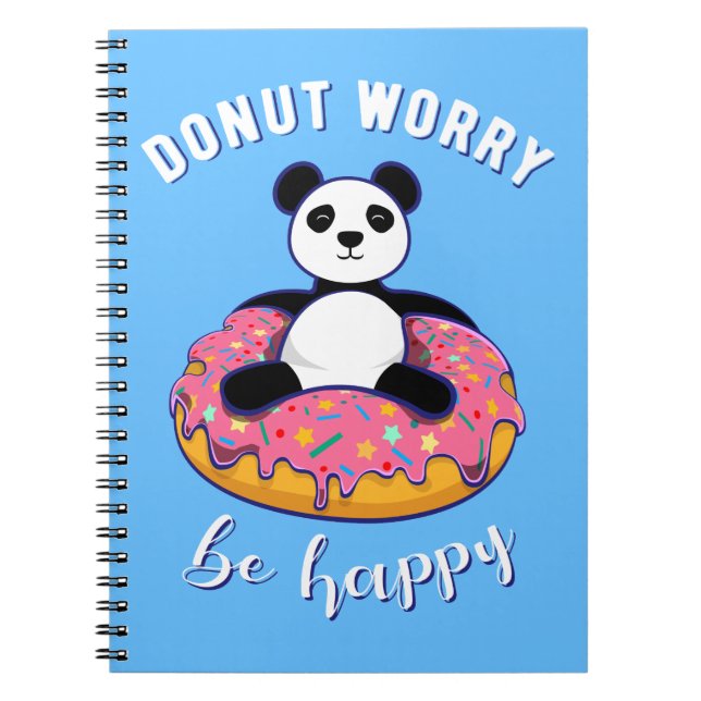 Doughnut Worry Be Happy II Notebook (Front)