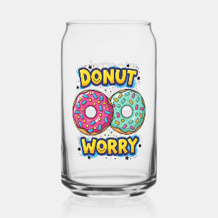 Doughnut Worry Can Glass