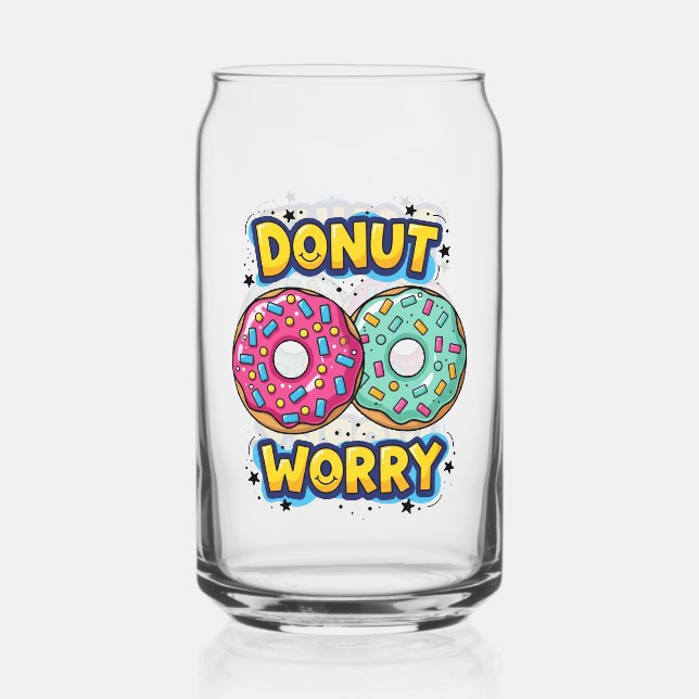 Doughnut Worry Can Glass (Front)