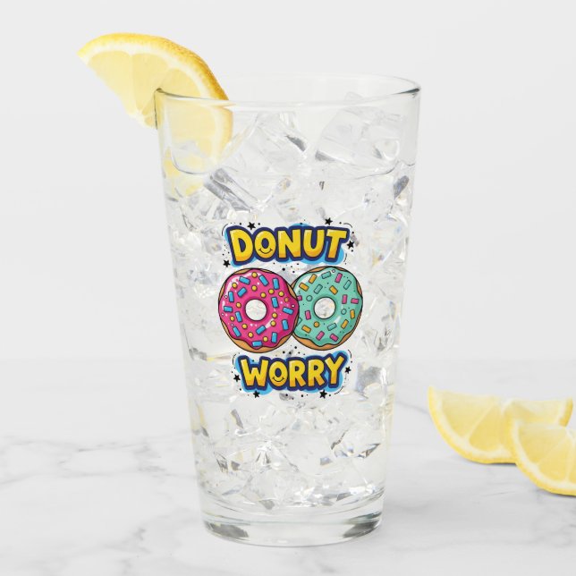 Doughnut Worry Glass Cup (Front Ice)