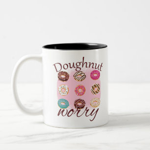 Doughnut Worry Two-Tone Coffee Mug