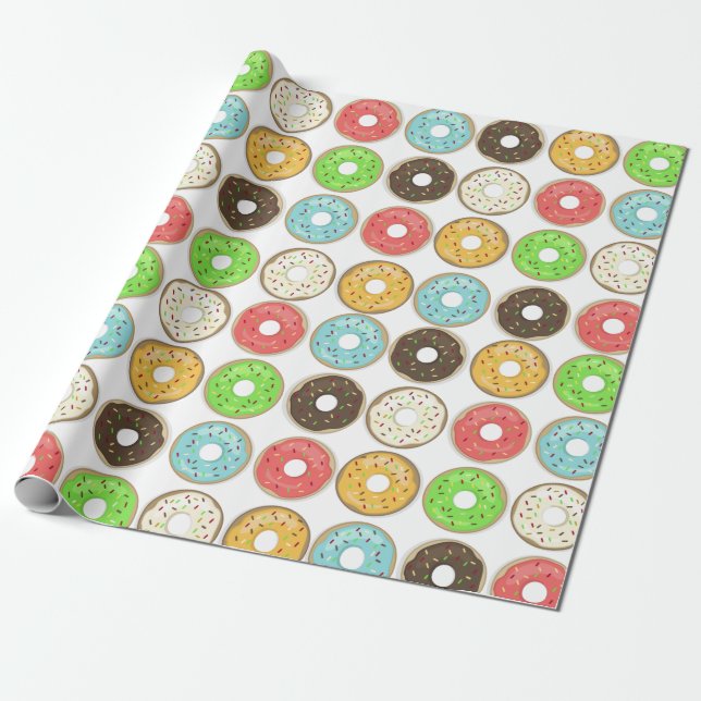 Doughnut Wrapping Paper (Unrolled)