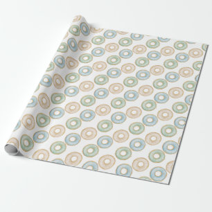Doughnut Wrapping Paper Kids Birthday Party Gift W