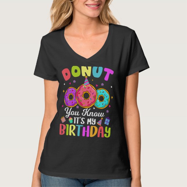 Doughnut You Know Its My Birthday Kids Boy Girl T-Shirt (Front)