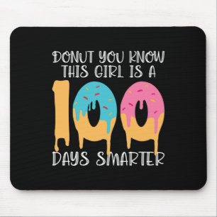 Doughnut You Know This Girl Is A 100 Days Smarter  Mouse Pad