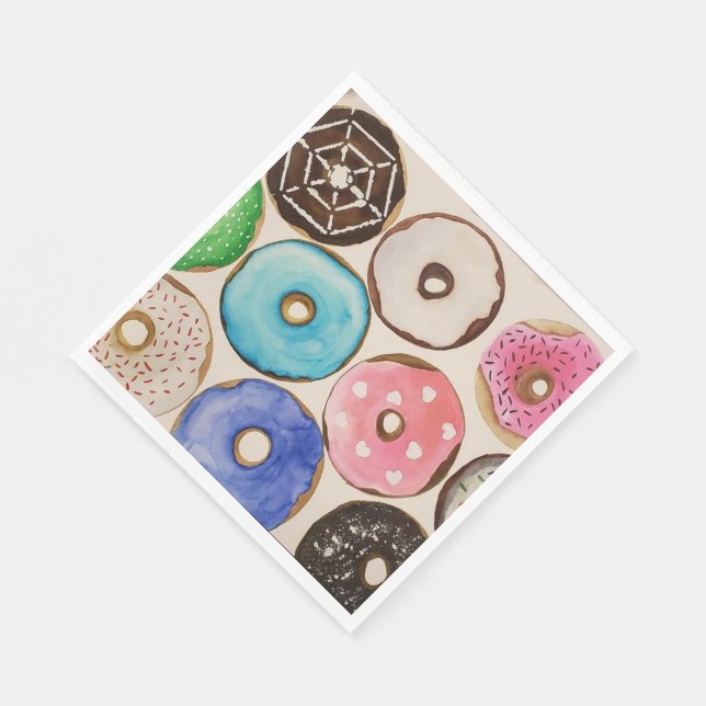 Doughnuts A Sweet Treat Napkin (Corner)