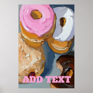 Doughnuts add text poster