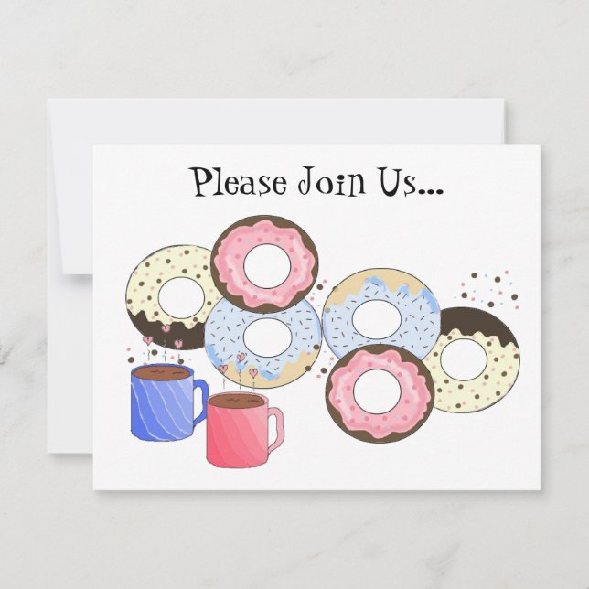 Doughnuts and Coffee Invitation (Front)