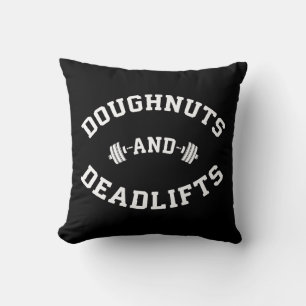 Doughnuts and Deadlifts - Funny Gym Workout Cushion