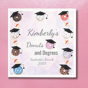 Doughnuts and Degrees Graduation Brunch Napkin