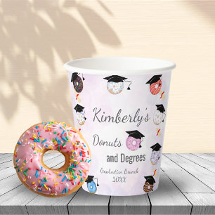 Doughnuts and Degrees Graduation Brunch Paper Cups