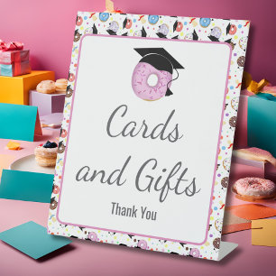 Doughnuts and Degrees Graduation Build Your Own Do Pedestal Sign