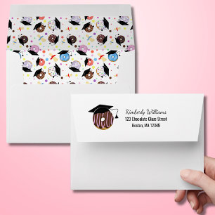 Doughnuts and Degrees Graduation Pattern Envelope
