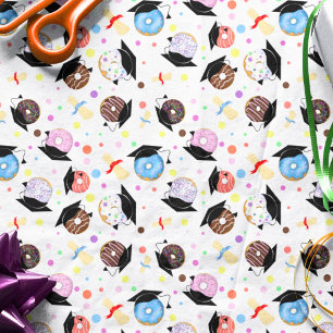 Doughnuts and Degrees Graduation Pattern Tissue Paper