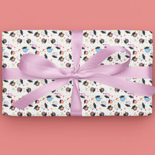 Doughnuts and Degrees Graduation Pattern Wrapping Paper