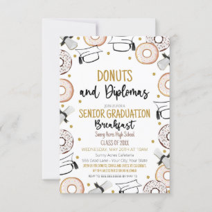 Doughnuts and Diplomas Graduation Celebration Invitation