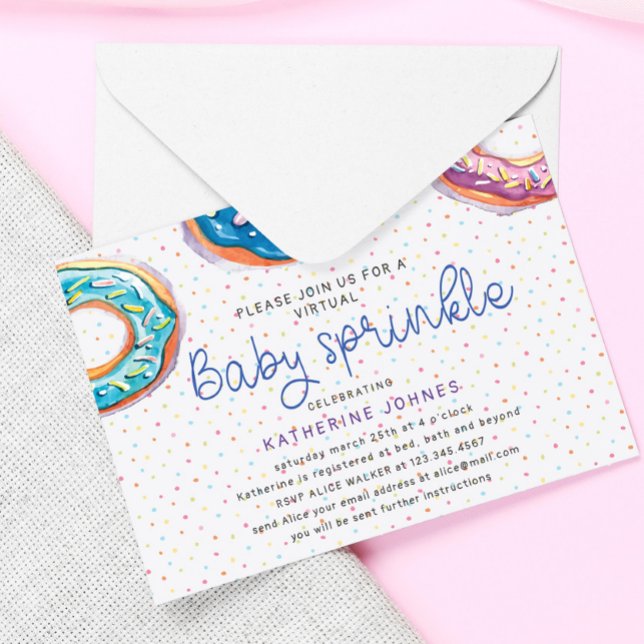 Doughnuts and Sprinkles Virtual Baby Shower Invite (Creator Uploaded)