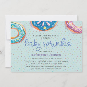 Doughnuts and Sprinkles virtual baby shower invite