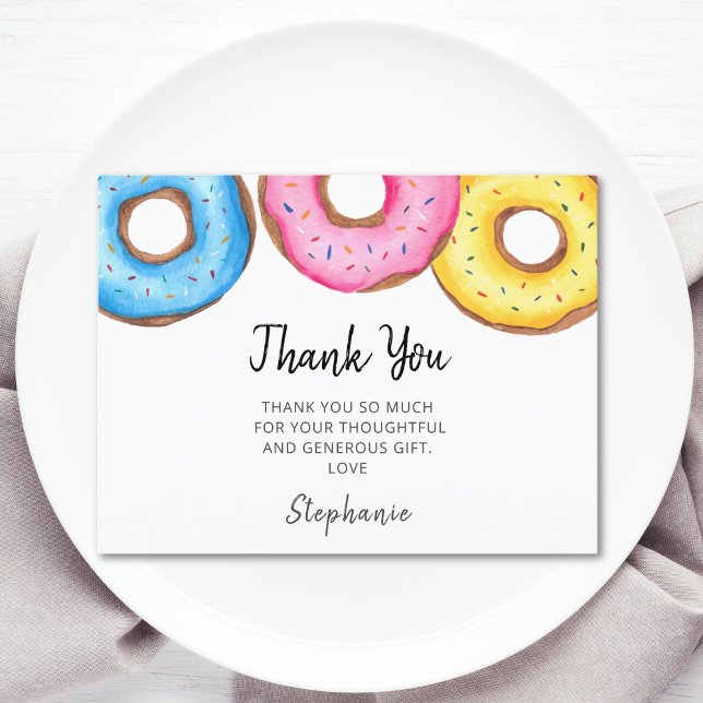 Doughnuts Baby Shower Thank You Postcard (Creator Uploaded)