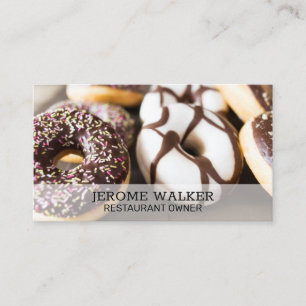 Doughnuts Background Business Card