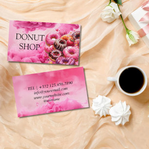 doughnuts bakery food sweets restoraunt desserts business card