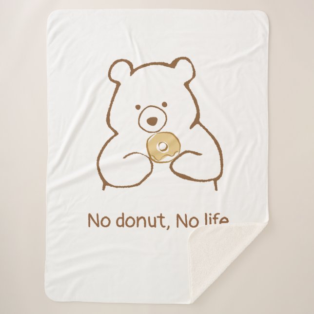 Doughnuts, Bears, and Me  Sherpa Blanket (Front)
