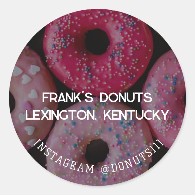 Doughnuts Classic Round Sticker (Front)