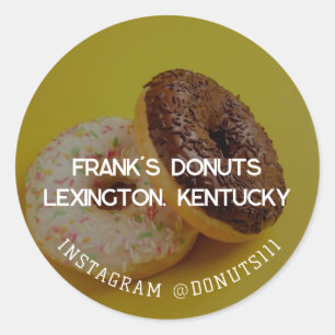 Doughnuts Classic Round Sticker
