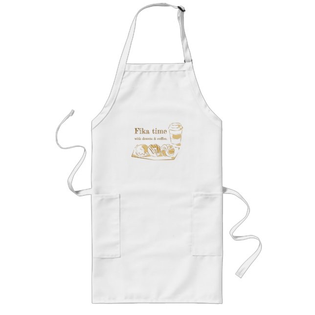 Doughnuts, Coffee and Me  Long Apron (Front)