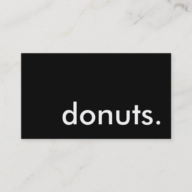 doughnuts. (colour customisable) business card (Front)