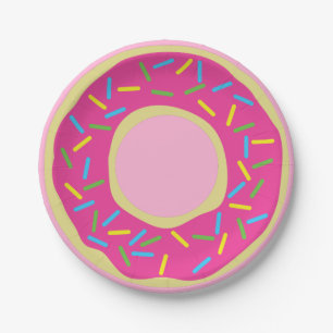 Doughnuts Colourful Doughnuts1st Birthday Party Paper Plate