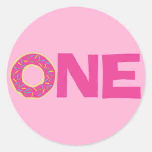 Doughnuts Colourful Doughnuts1st Birthday Party Th Classic Round Sticker