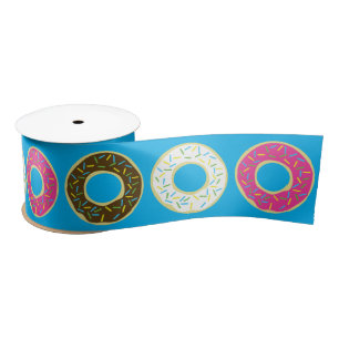 Doughnuts Colourful Doughnuts 1st Birthday Party T Satin Ribbon