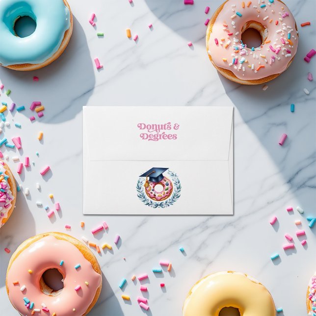 Doughnuts & Degrees Graduation Envelope (Donuts & Degrees Graduation Envelope)
