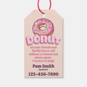 Doughnuts, Doughnut, Coffee, Realtor Pop-by Gift Tags