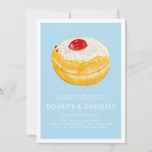 Doughnuts & Dreidels Hanukkah Party Invitation