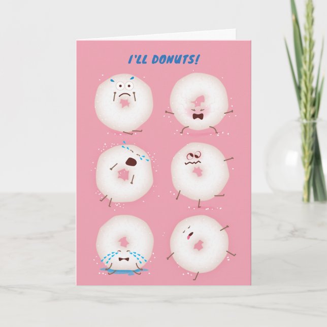 Doughnuts Go Nuts Valentine's Day Card (Front)