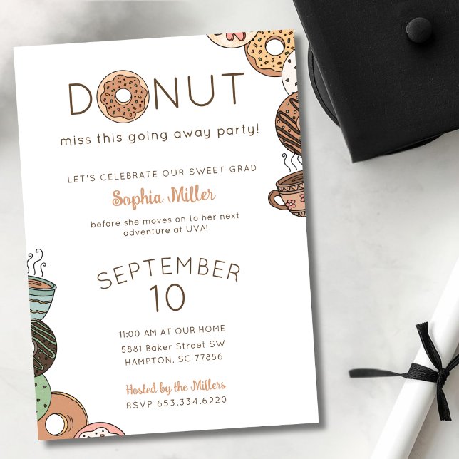 Doughnuts Graduate Farewell Party Invitation (Creator Uploaded)