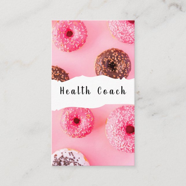 Doughnuts Health Coach Business Card (Front)