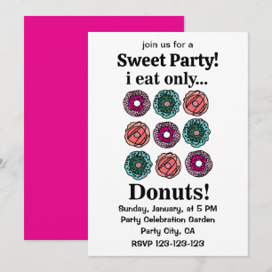 Doughnuts I Eat Only Doughnuts Invitation