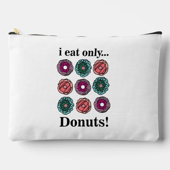 Doughnuts I Eat Only Doughnuts Makeup Bag (Front)